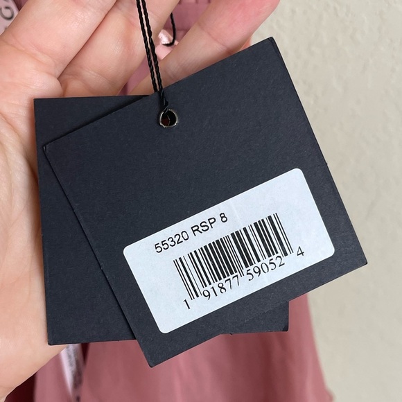 Ieena Mac Duggal Plunge Neck Ruffled Hi-Low Chiffon Gown Size 8 NWT - Picture 4 of 14